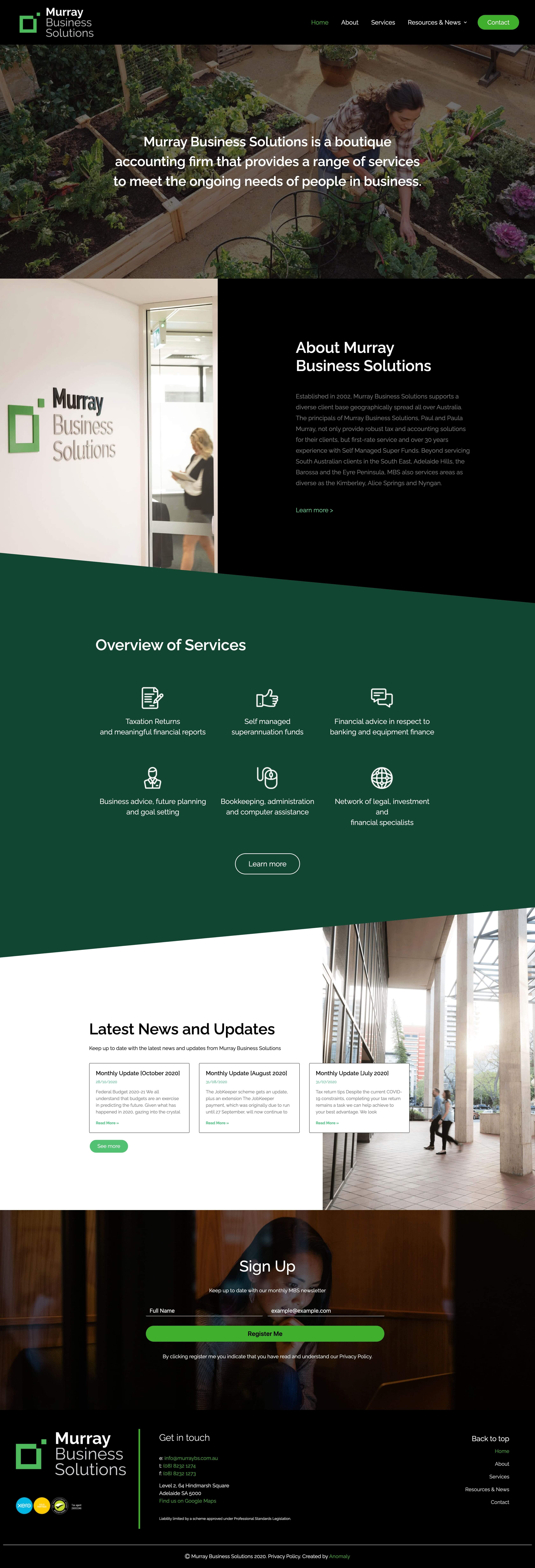 Murray Business Solutions Website Adelaide